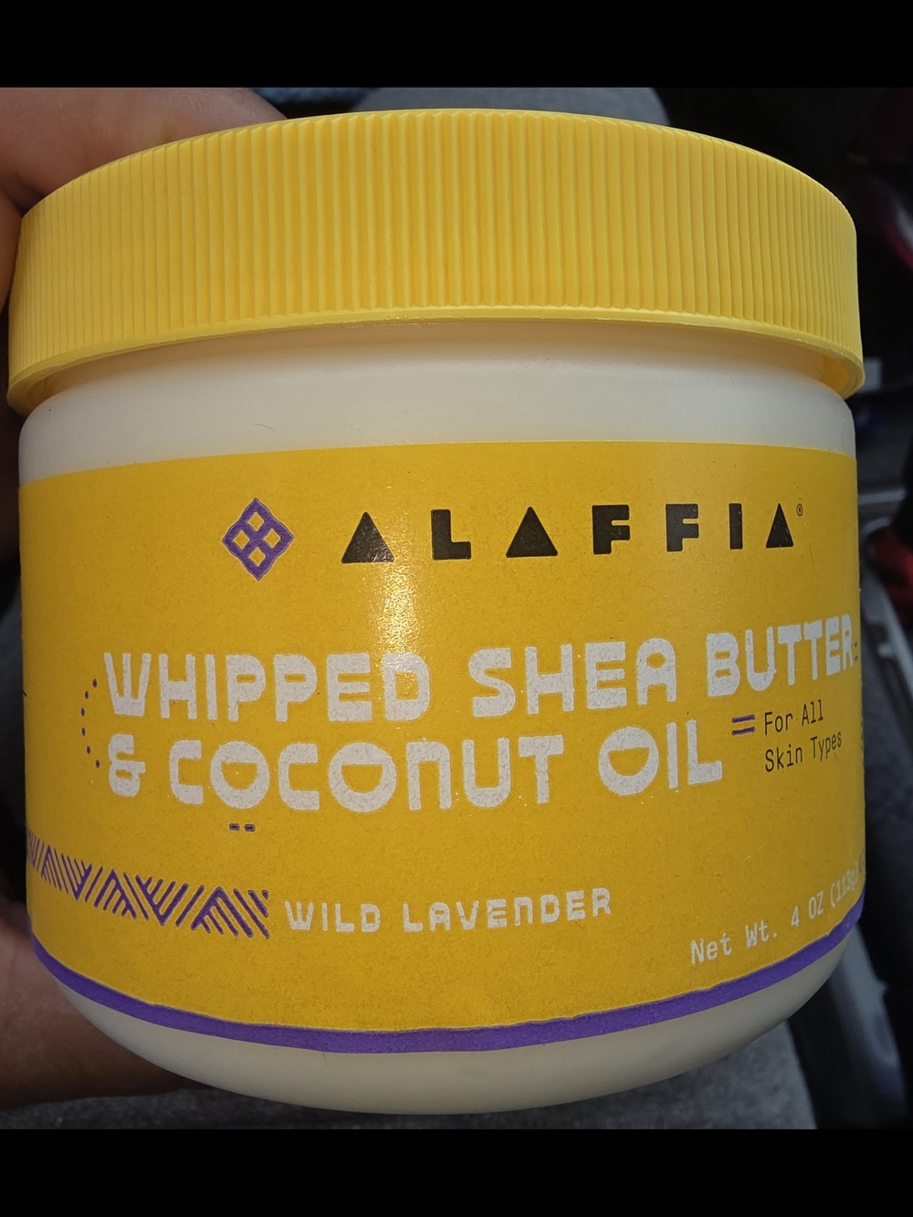 Alaffia Whipped Shea Butter & Coconut Oil - Wild Lavender (Yellow)